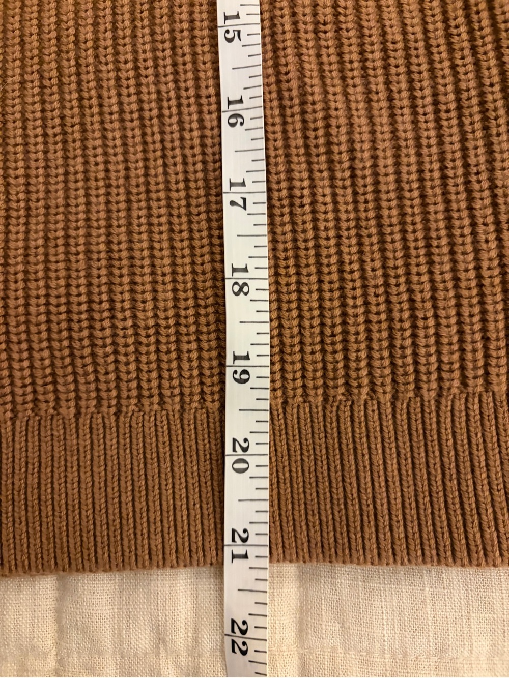 Sezane Ivane Crochet-Trim collar Knit Sweater - Camel size M like new - Picture 4 of 5